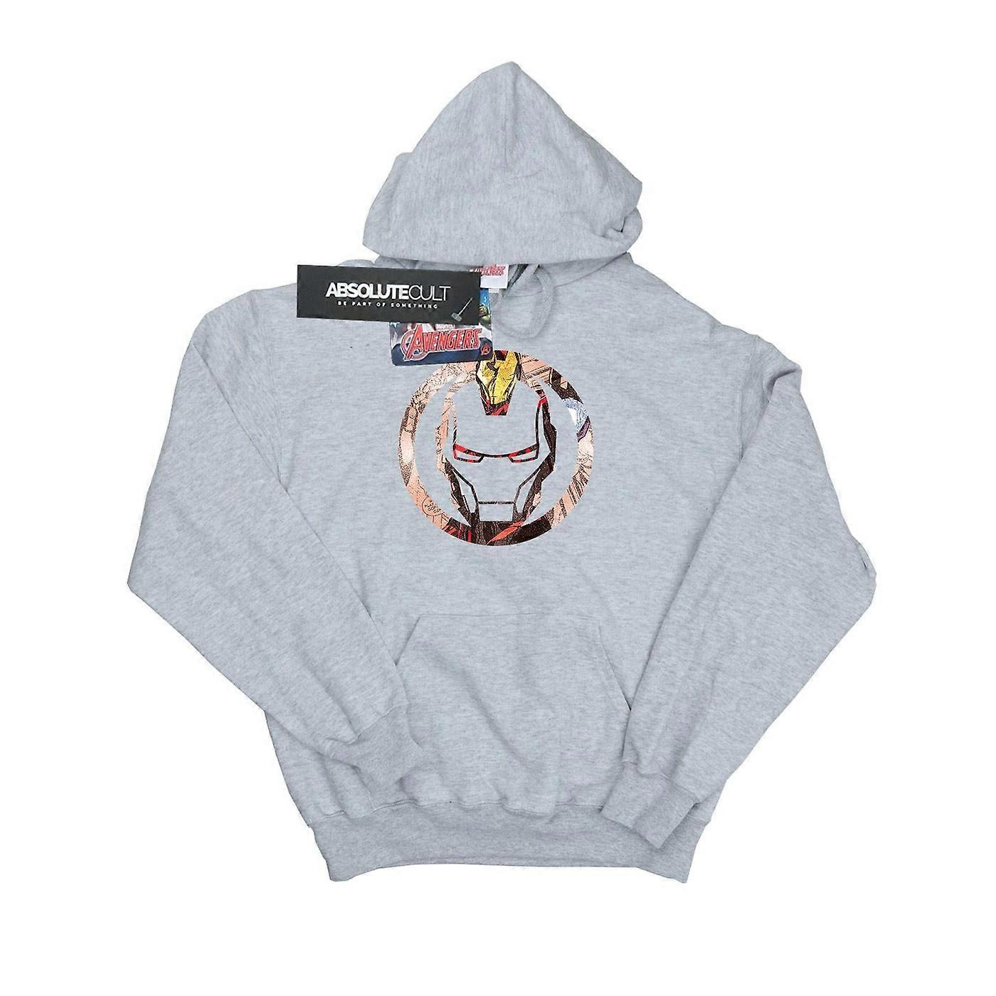 Marvel Boys Iron Man montaje símbolo sudadera con capucha