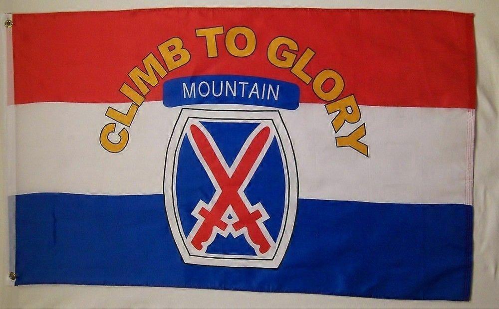10th Mountain Division Flag United States US Army Climb to Glory Dixième Type A 065