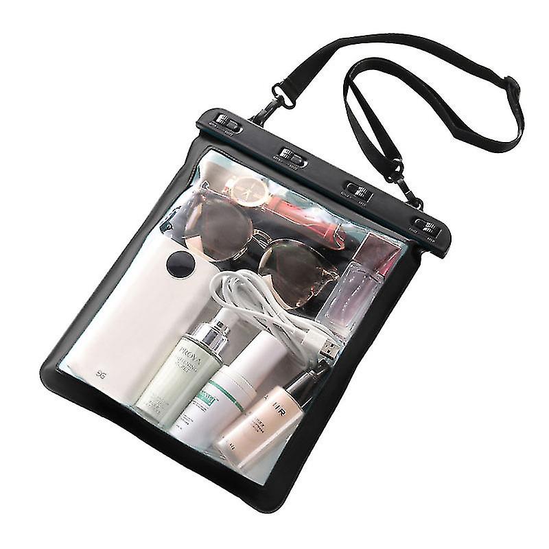 Borsa a tracolla trasparente trasparente trasparente impermeabile con cerniera a tracolla Messenger per shopping / spiaggia / viaggio resistente all'acqua
