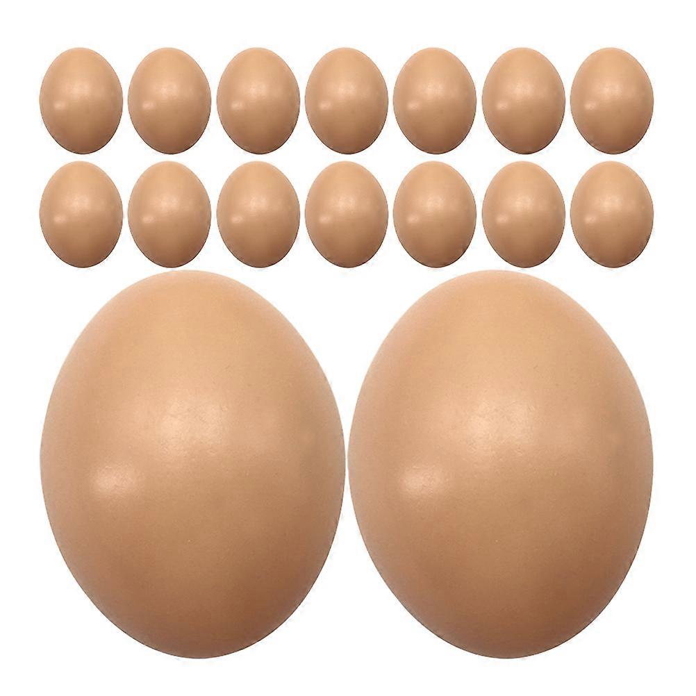 24Pcs Fake Eggs for DIY Easter Egg Decoration with Khaki Plastic Material