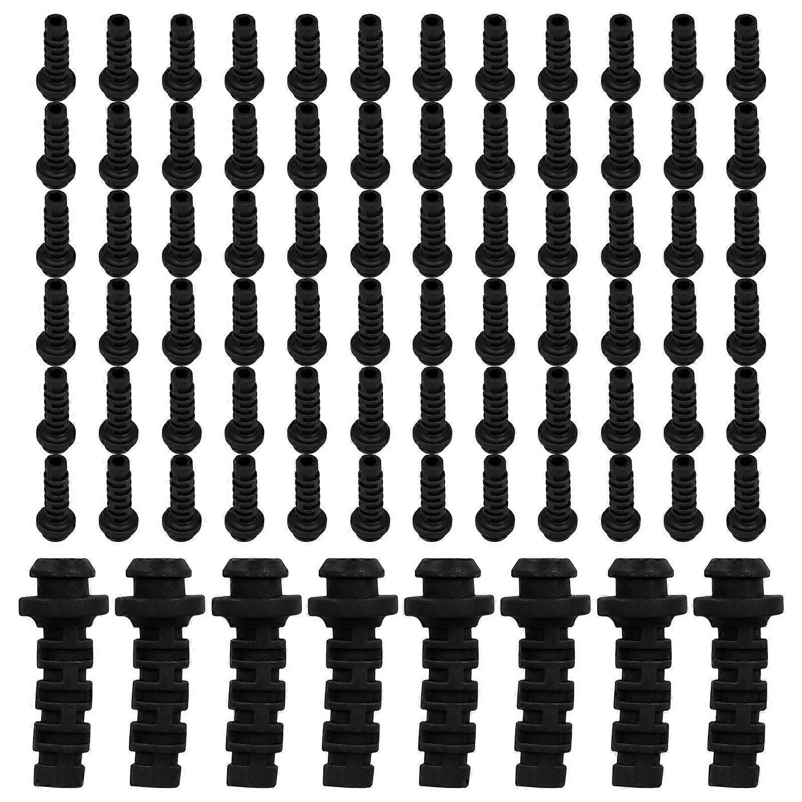 Electric Wire Strain Relief Cord Connector for Protection 10Pcs Durable ABS Black