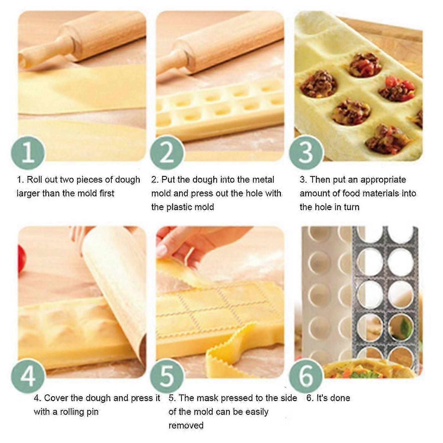 Pasta Mold for Perfect Attachment and Shape Large Ravioli Maker