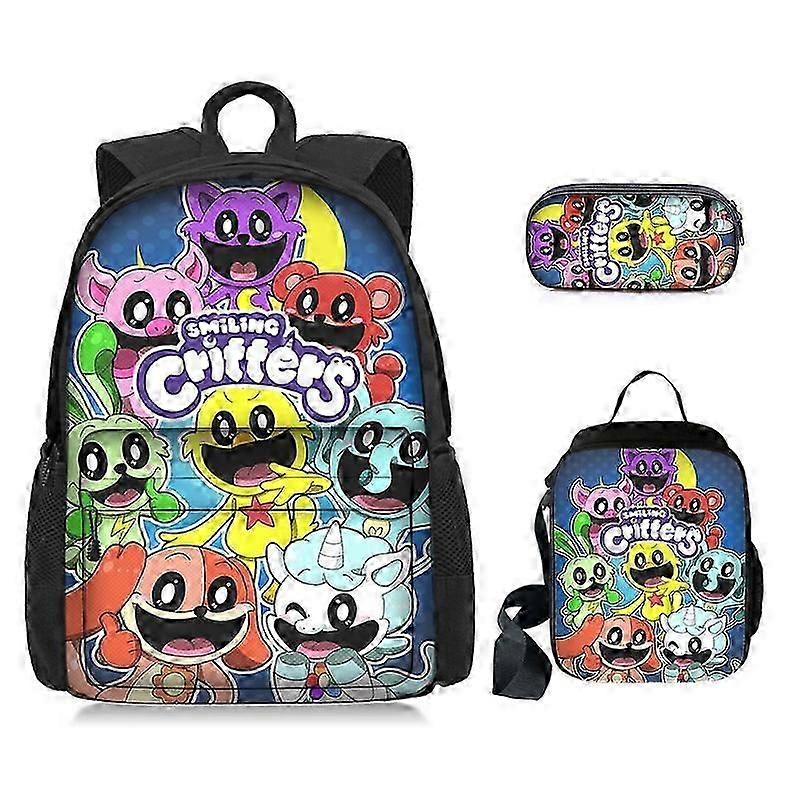 Fun Game Time Chapter 3 Smiling Critters School Bag Set, Includes Backpack for Students