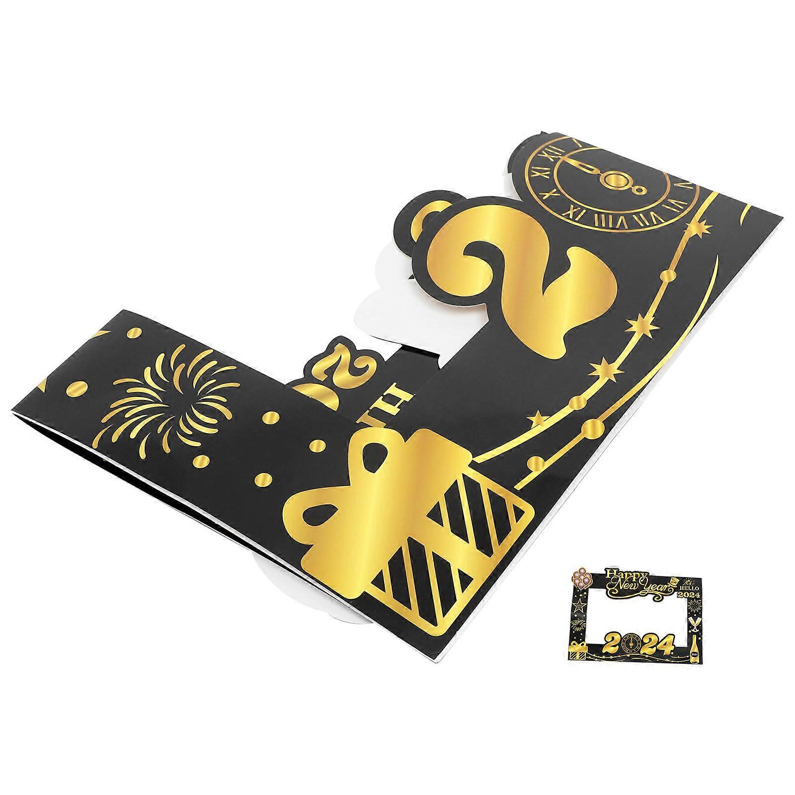 2024 New Year Photo Booth Frame for Party Paper Photo Booth Frame 2024 Edition