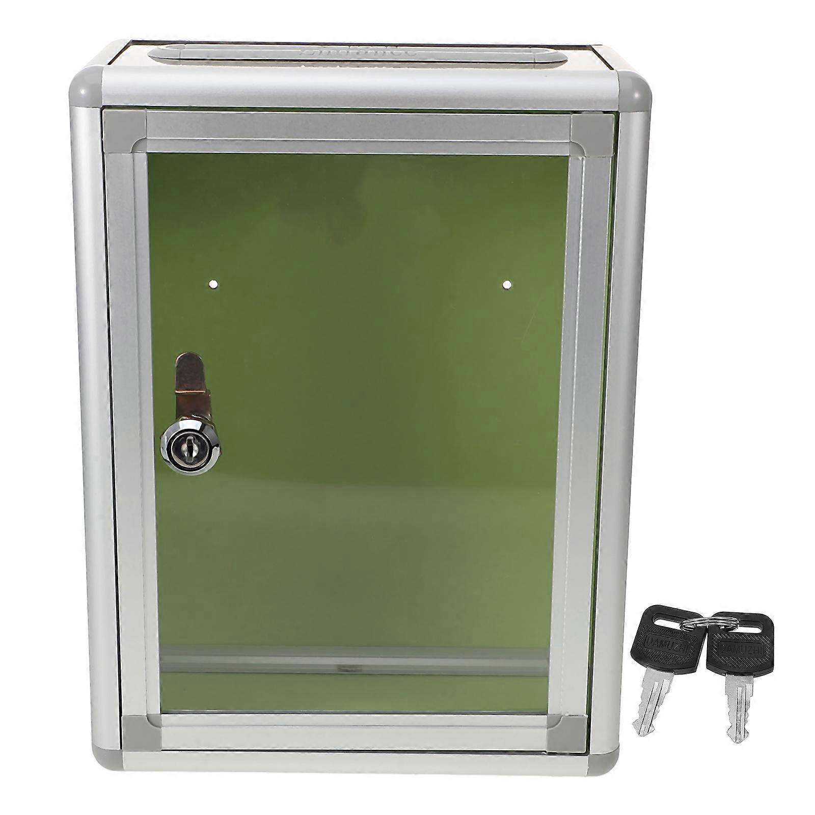 Mail Box Wall Mount Letter Box with Lock for Storage 1 Unit Silver