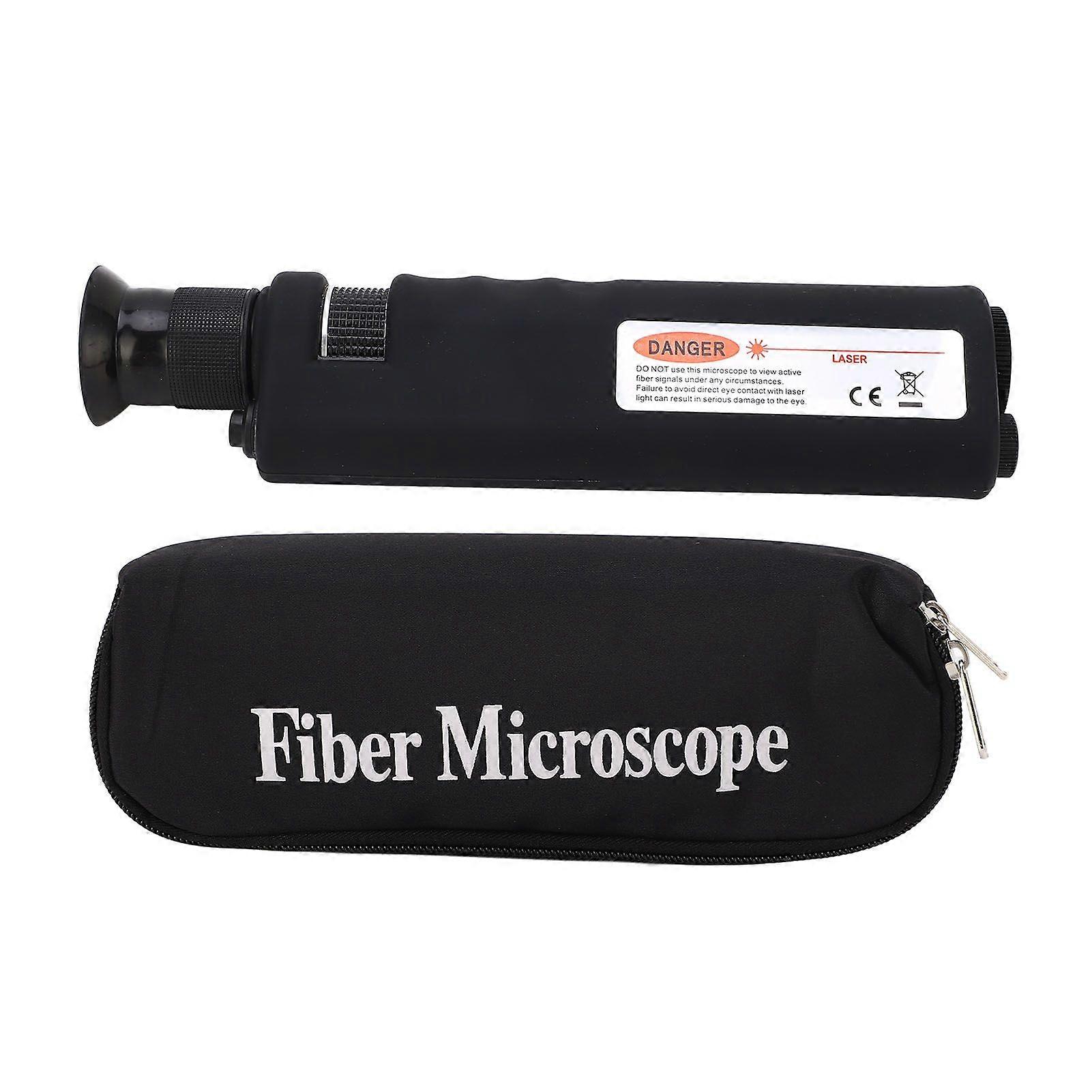 Fiber Microscope 400X Handheld Fiber Optic Microscope Magnifier with 1.25 2.5mm Interface Laser Safety Filter
