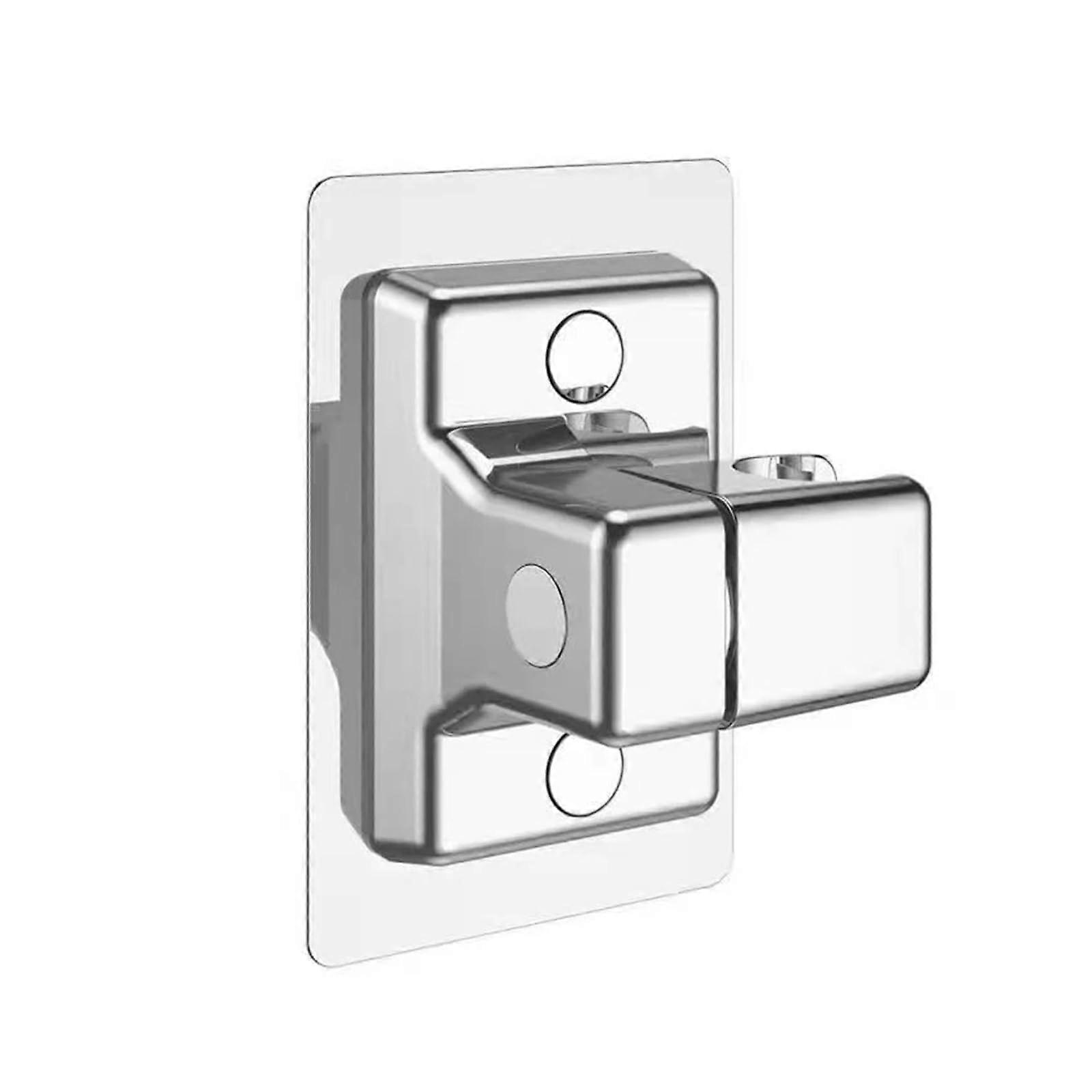 Handheld Shower Bracket Rotatable Shower Head Holder WallMounted SelfAdhesive Adjustable Bracket Sliver