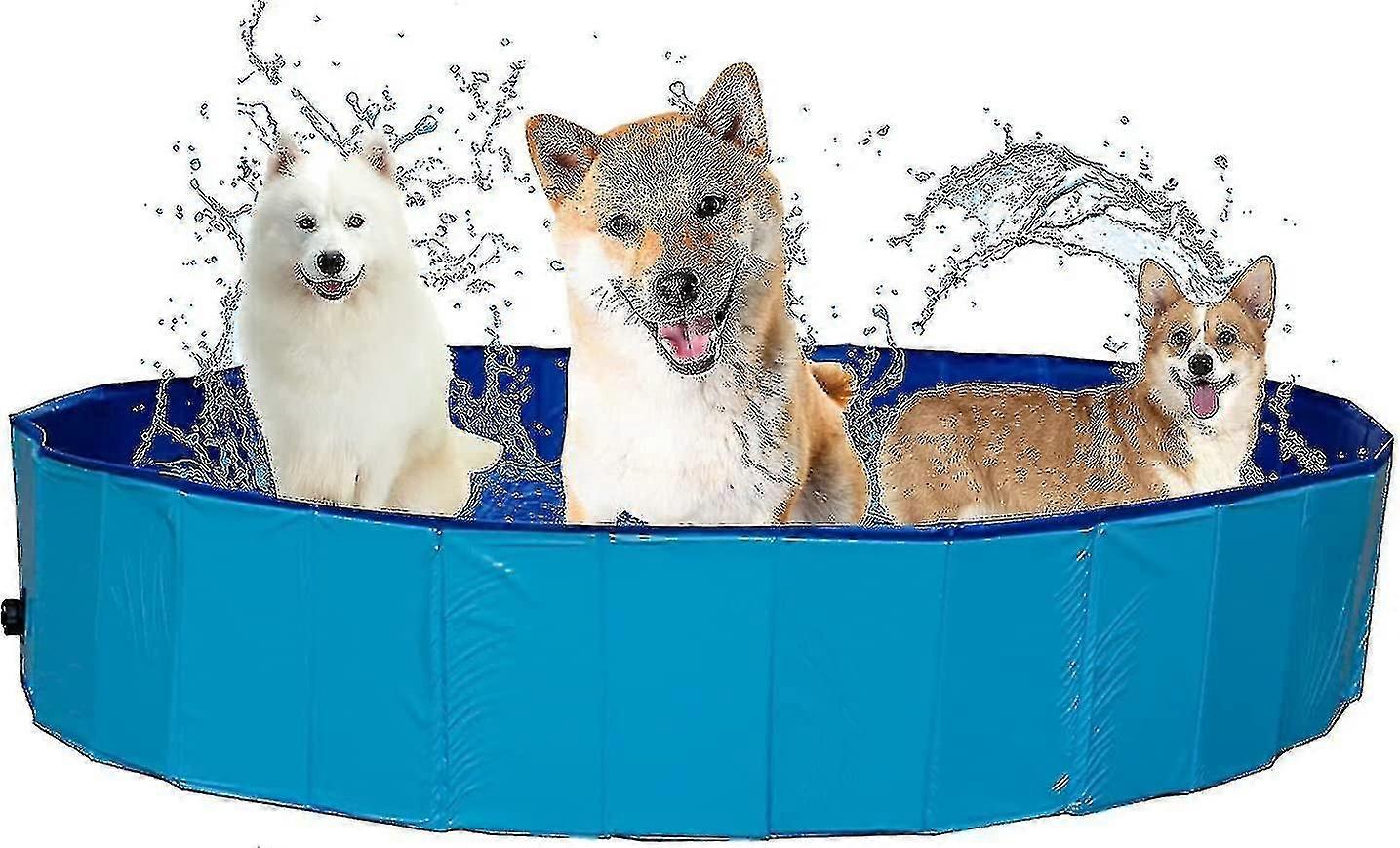 Veeki Foldable Pet Swimming Pool Red Portable Pet Pools Foldable Dog Pool Collapsible Swimming Pool For Dogs