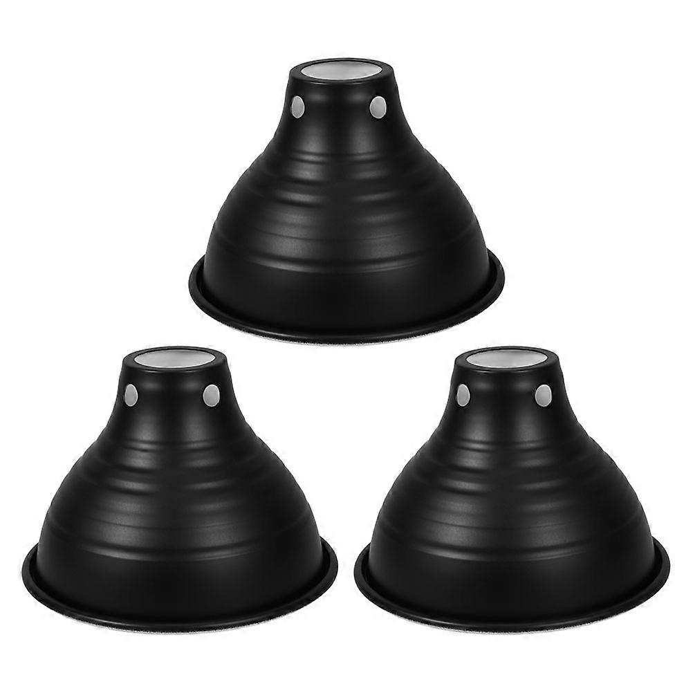 Heat Lamp Shade 9 Pcs Iron Reflector Round Design For Reptile Habitat Enhanced Brightness For Pet Store Use