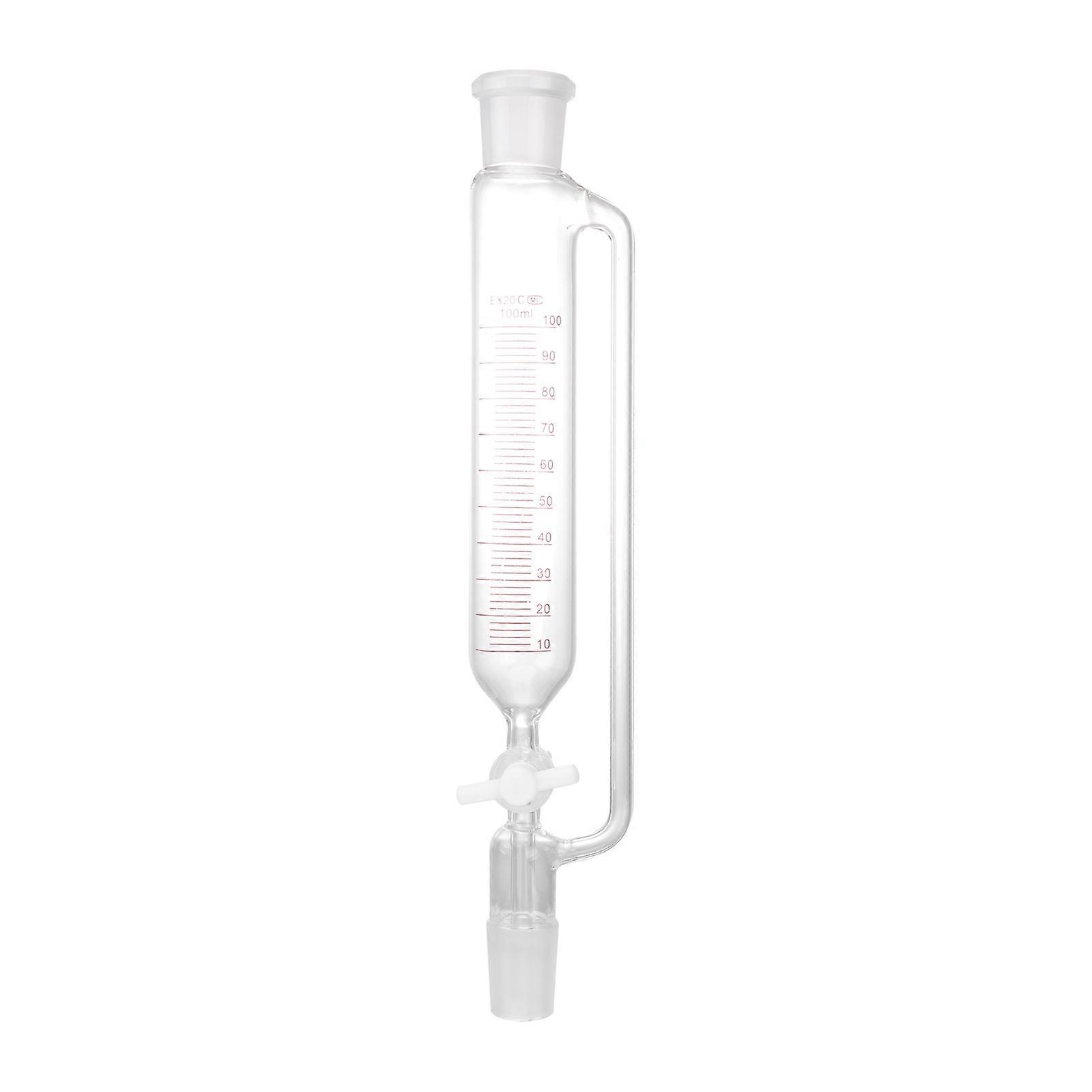 Cylindrical Glass Funnels Durable Separatory for Laboratory 3Pcs