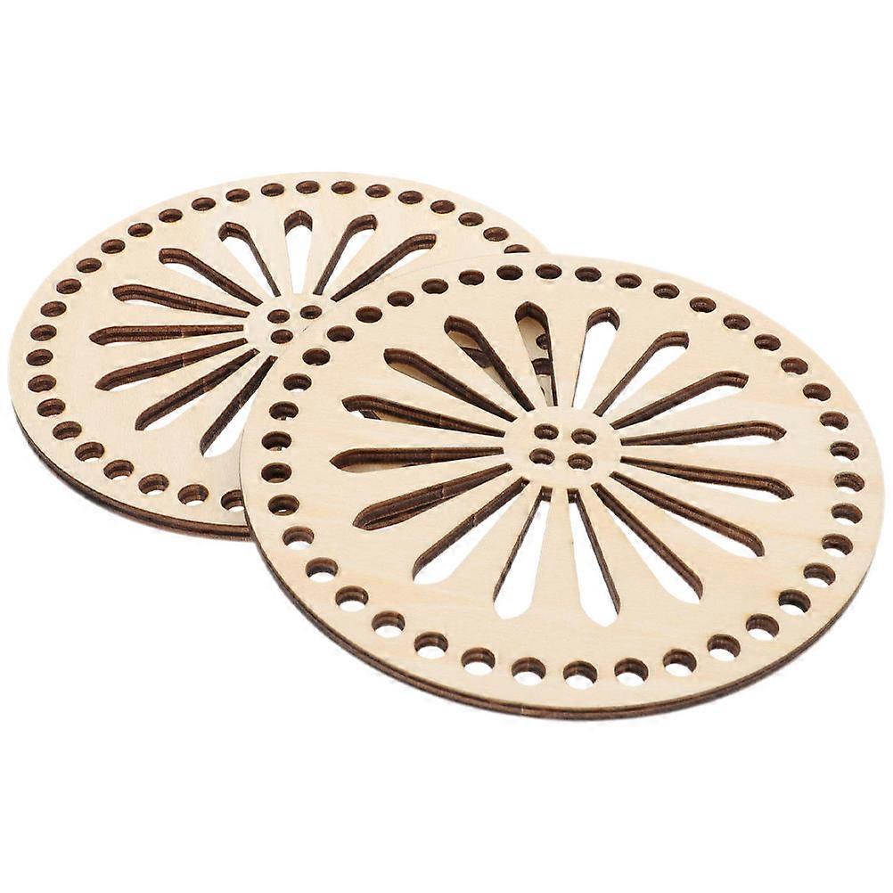 Bag Bottom Crochet Shaper 8 Pcs For DIY Enthusiasts Gift Making 20X20X0.5CM Simple Design Beige