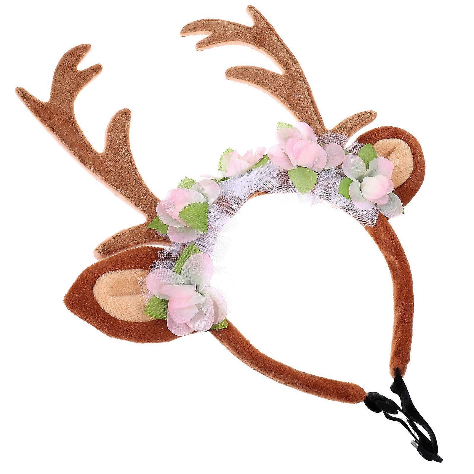 Creative Pet Headband 4Pcs For Christmas Party Simulated Deer Horn Design Ideal For Pets In Fun And Festive Occasions