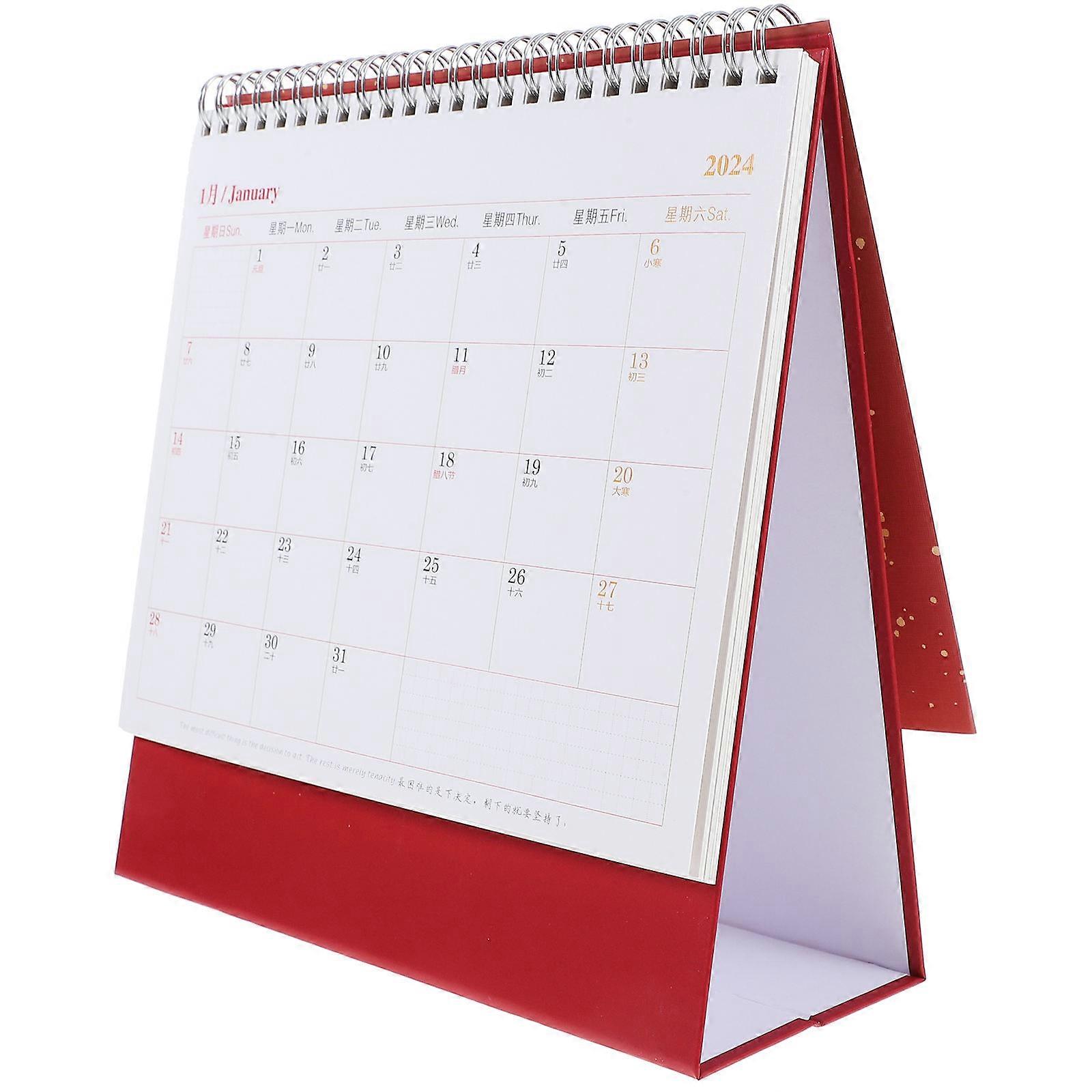 3Pcs Office Desk Calendar Paper Material for Household Use 2024-2025