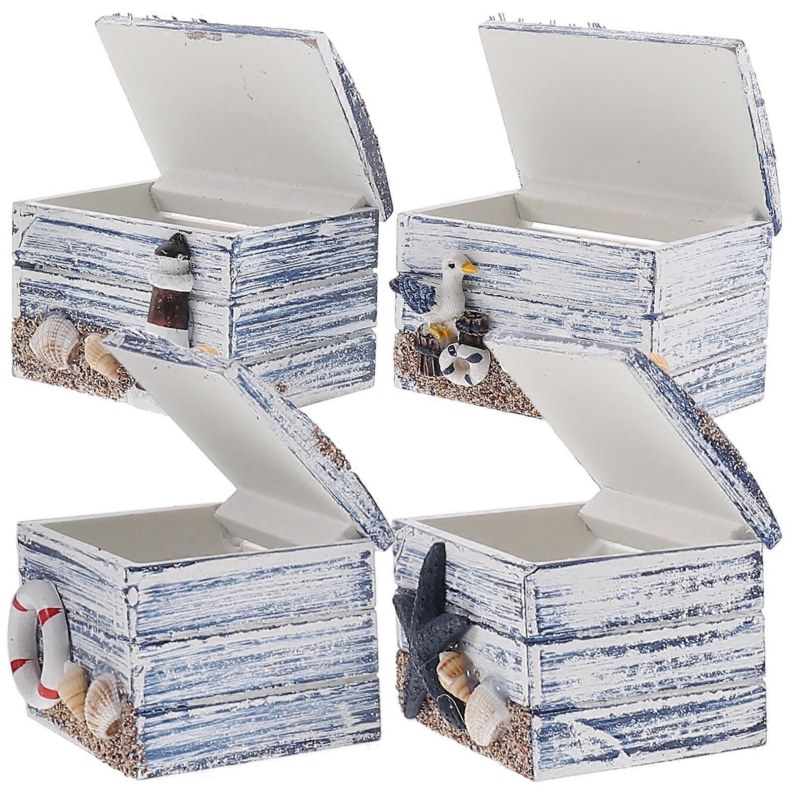 Jewelry Storage Box Ocean Pattern for Storage 16Pcs Keepsake Boxes