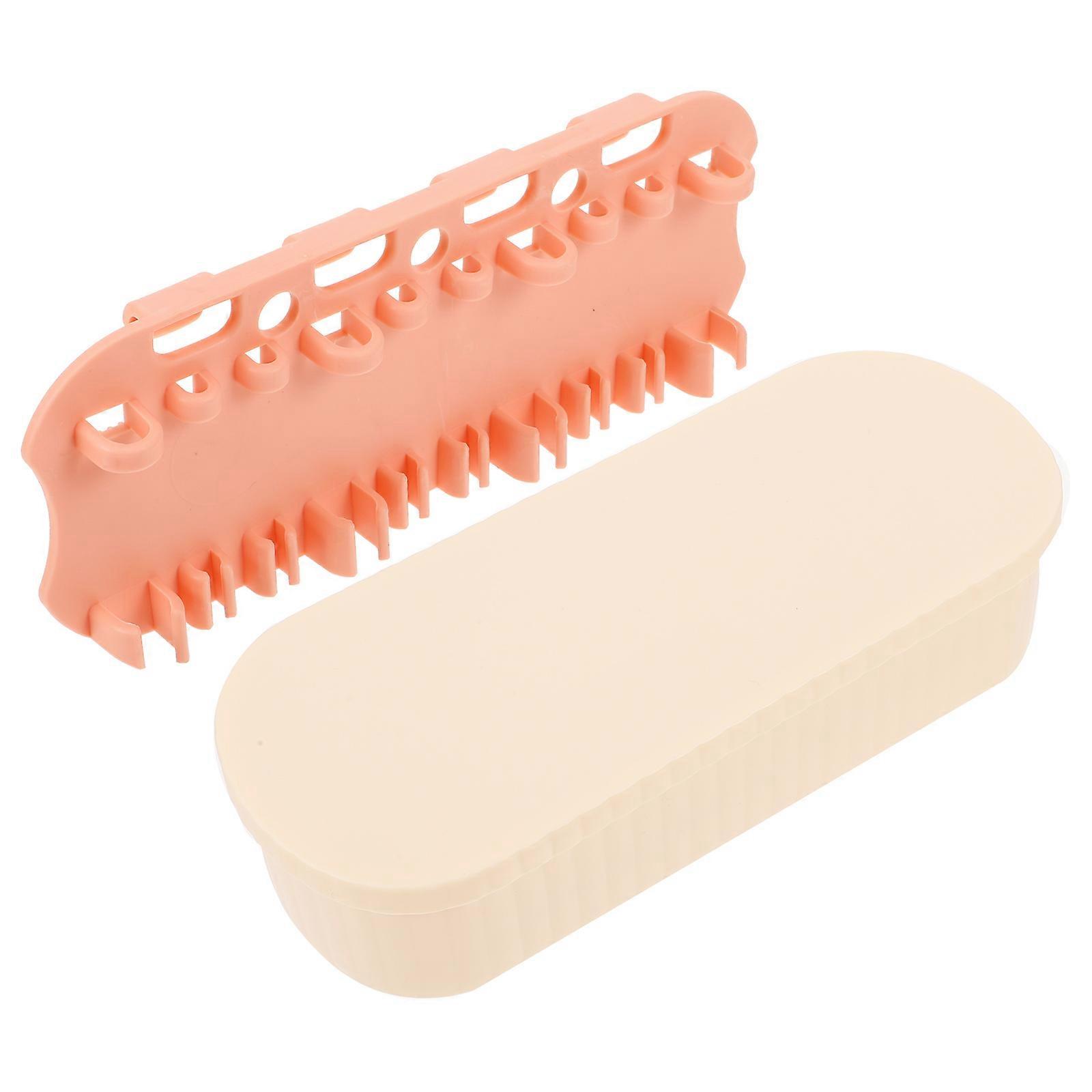 Makeup Brush Holder Cleaning Organizer Travel Use Assorted Color Plastic 1Pack