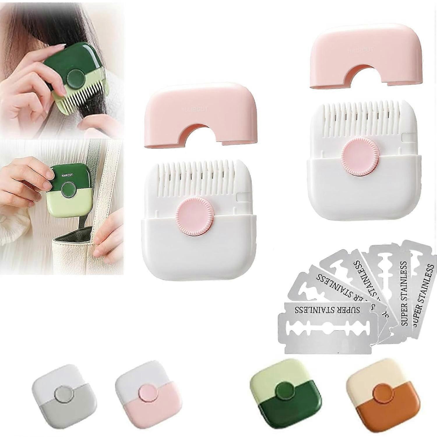 Trimpocket Hair Trimmer/Comb Kids, 2 in 1 Double Sided Razor Comb Cutter, Dual-Side Design, Replaceable Blades (5 Included)