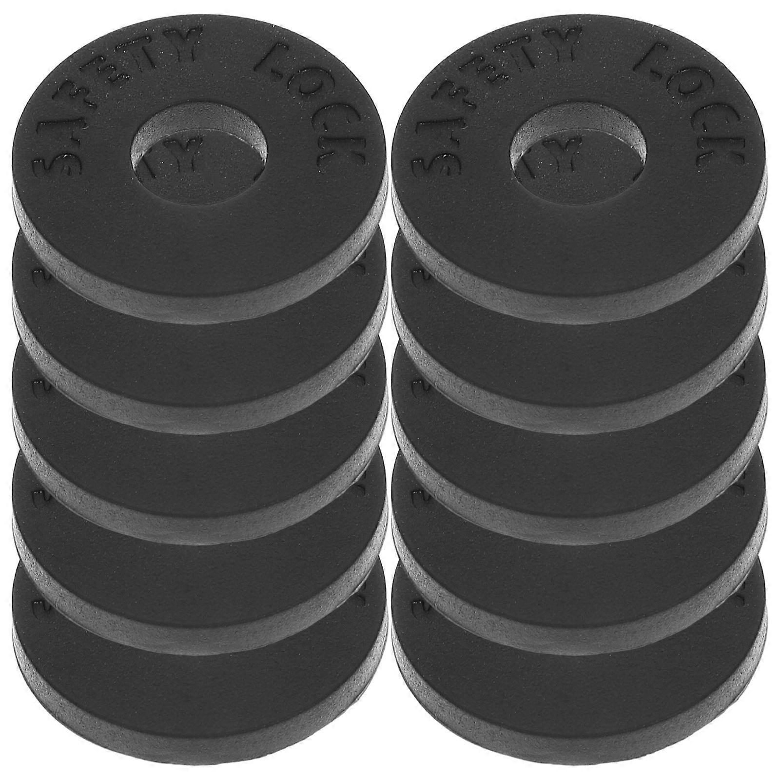 Silicone Guitar Strap Pads Black Protector for Instrument Use 10Pcs Set