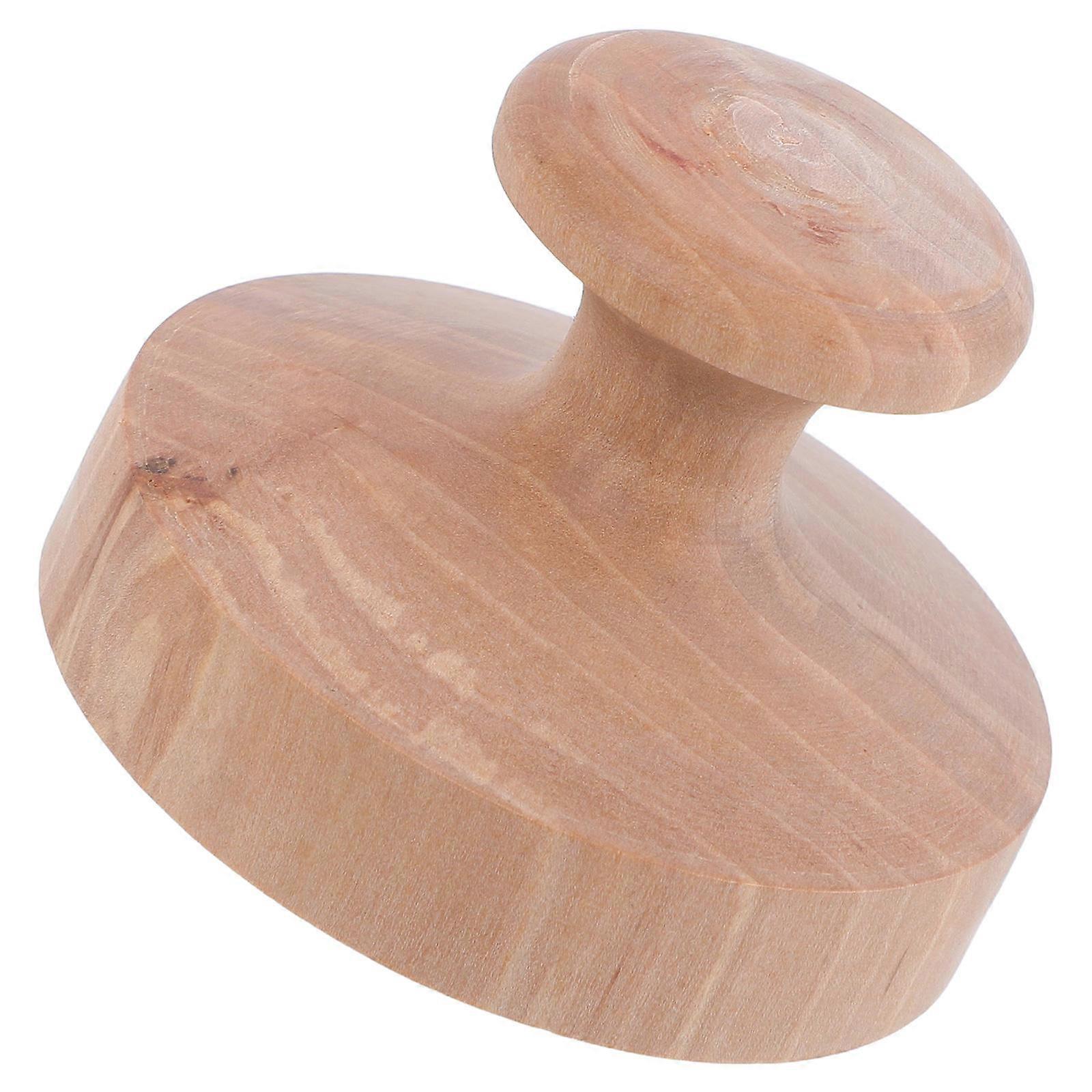 Brown Wooden Tortilla Maker Press for Baking 4Pcs Versatile Cooking Tool