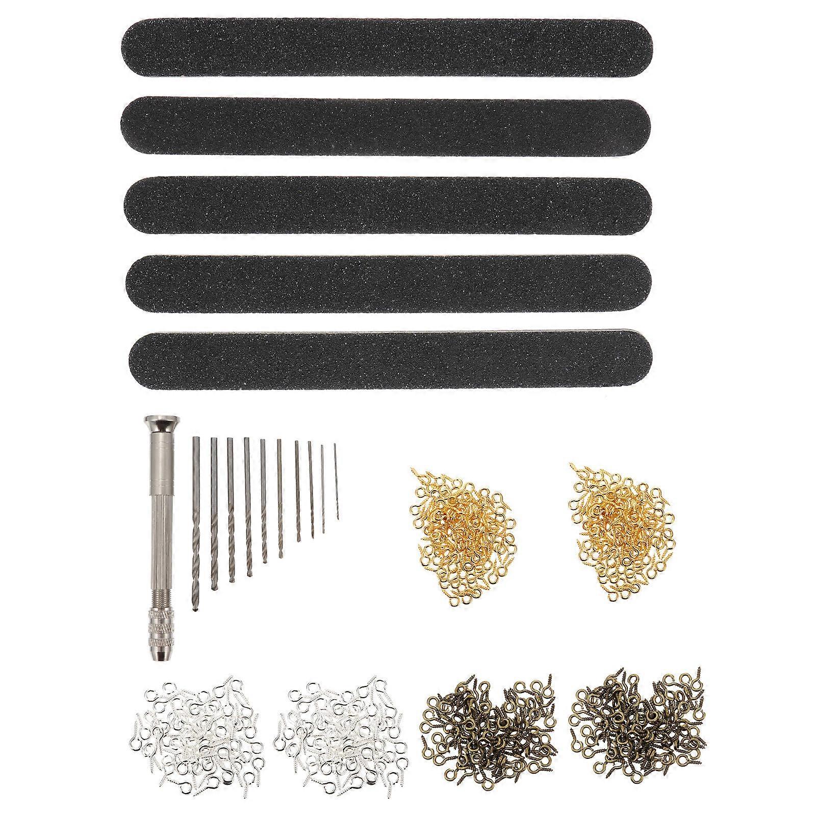 Hand Drill Bit Diy Projects Tooling High-Speed Steel 17.80x2.00x0.40cm 496Pcs