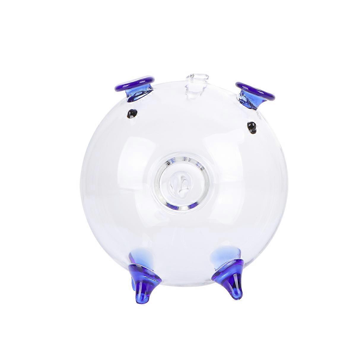 Pig Piggy Bank Transparent Glass Money Box for Saving Use 3Pcs Blue