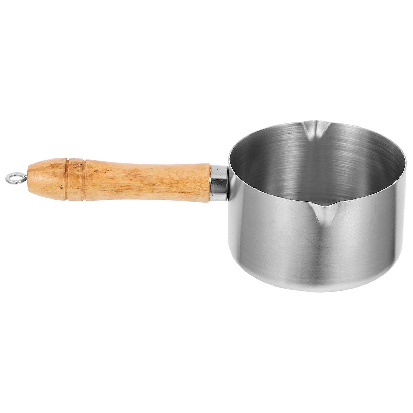 Mini Butter Melting Pot Oil Heating Kitchen Silver Compact Design 4Pcs