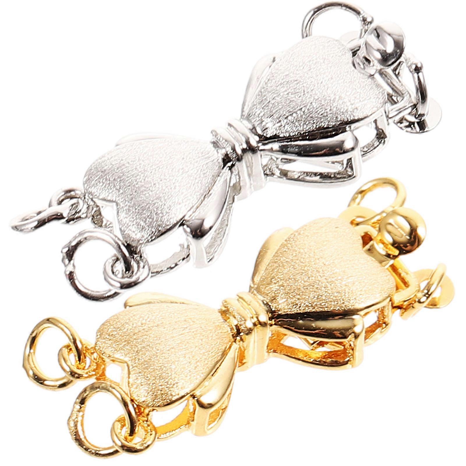 Jewelry Connector Clasp for DIY Projects Elegant Design Pearl Necklace Clasp Assorted Color 10 Pcs