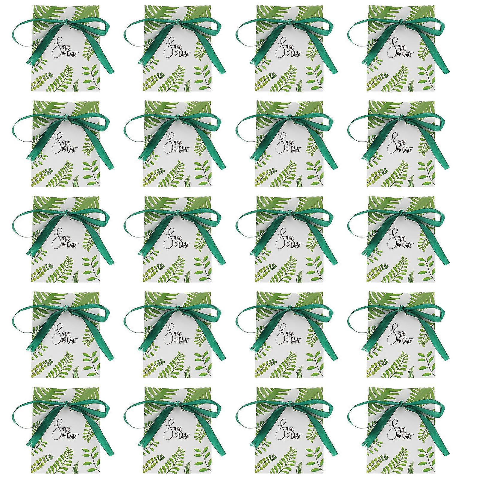 Paper Wedding Candy Boxes Ribbon Gift Storage for Party 20Pcs