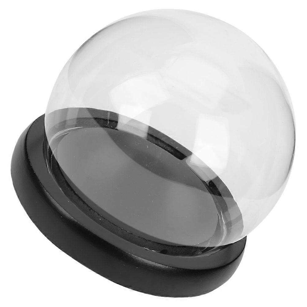 Collectibles Display Jar Glass Dome with Wood Base 3Pcs Clear Dome for Preservation