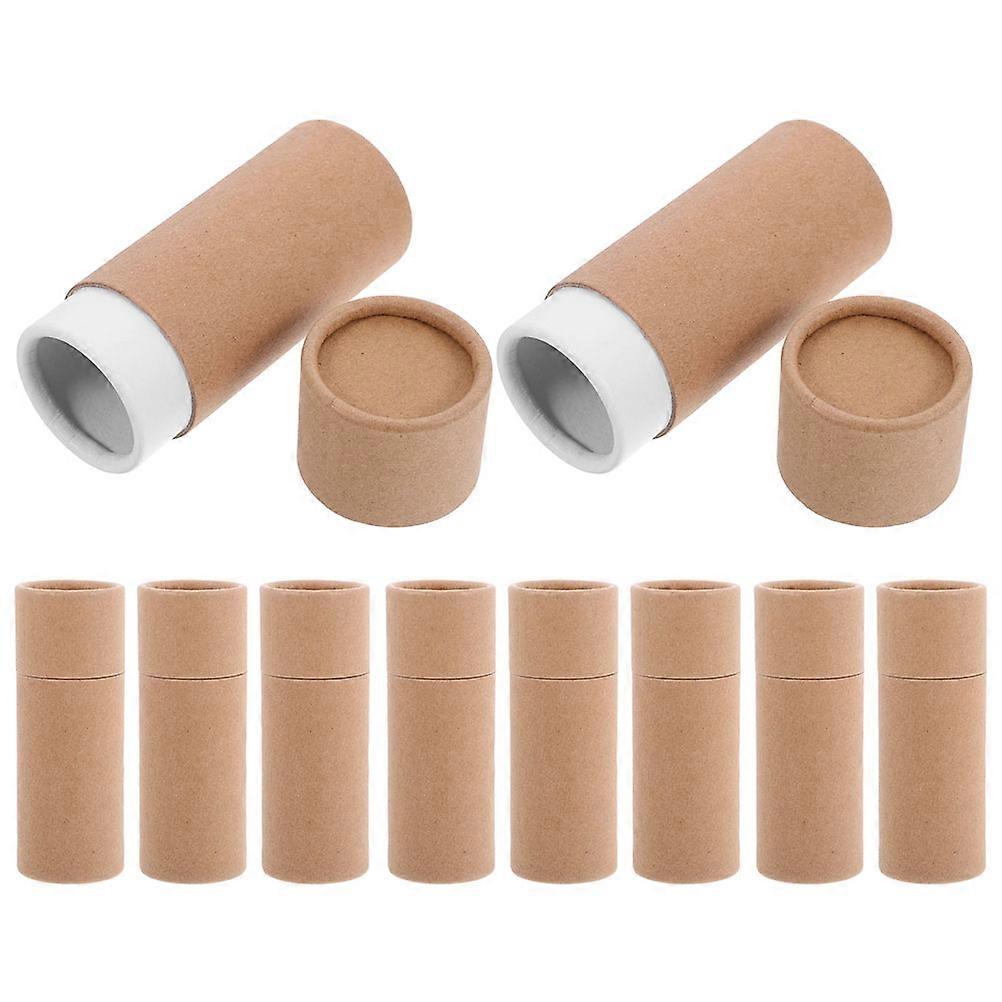 Brown Kraft Paper Tubes Round Cardboard Boxes for Present 80Pcs