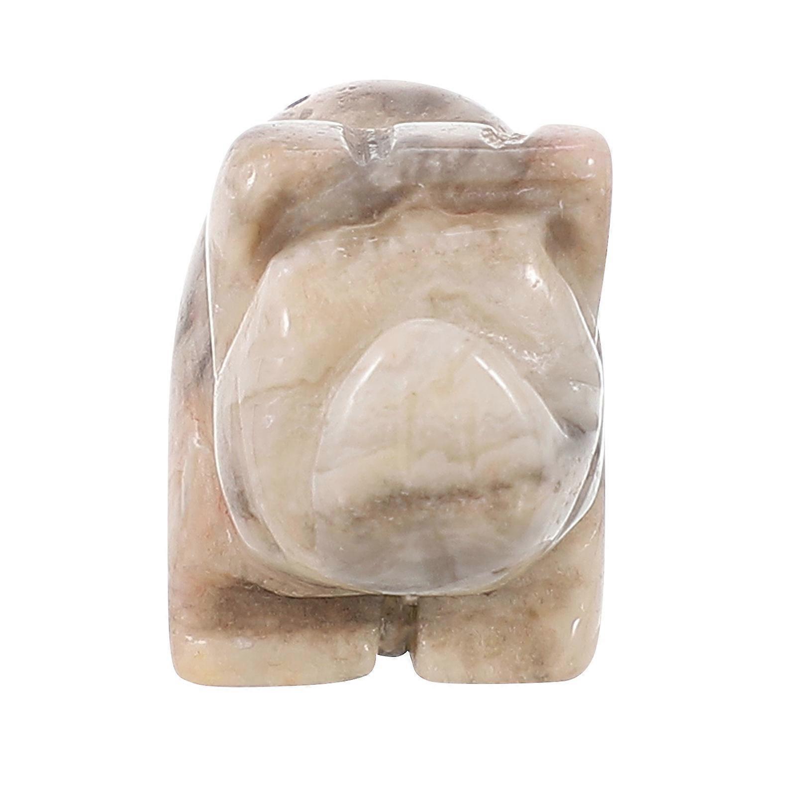 Natural Stone Piggy Modeling Statue Piggy Adornment for Decor 2Pcs
