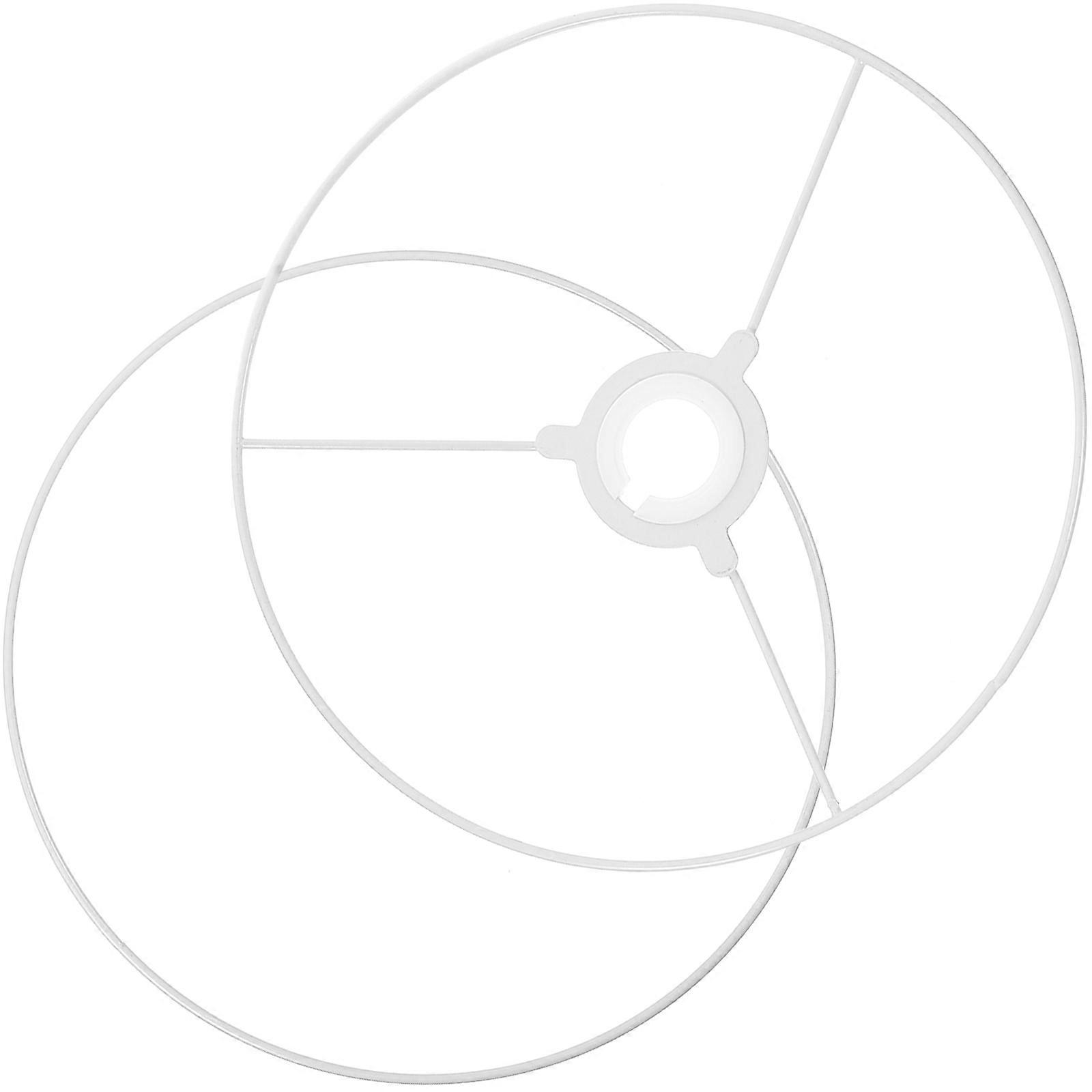 Lamp Shade Ring Set DIY Drum Ring Lampshade Frame 5Sets White