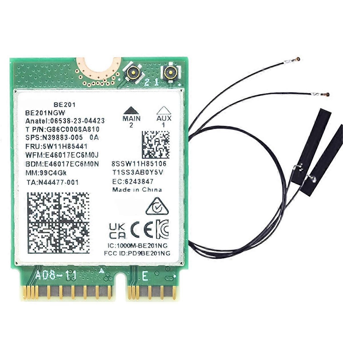 BE201 BE201NGW WIFI7 Card BT5.4 Wireless WIFI Module with Antennas