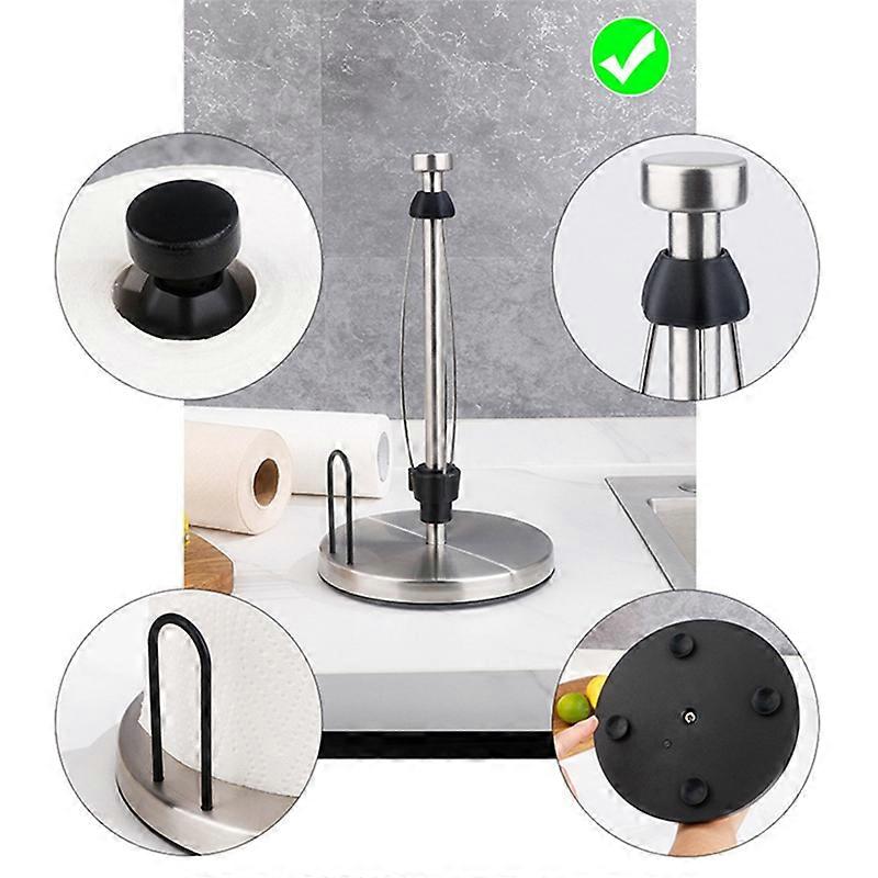 Paper Towel Holder Countertop with Damping (Square)