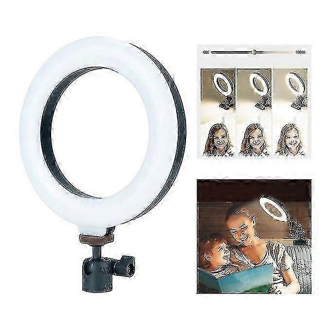 Led Adjustable Brightness Ring Light Clipon For Video Set B