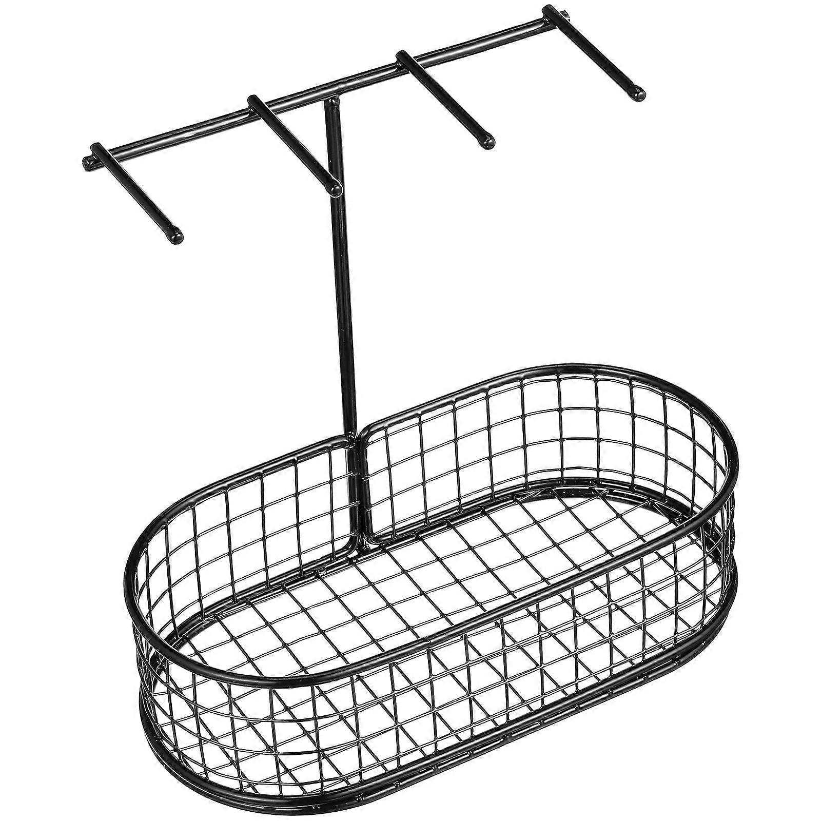 5Pcs Entryway Key Tray Black Metal Organizer for Multi-Functional Use