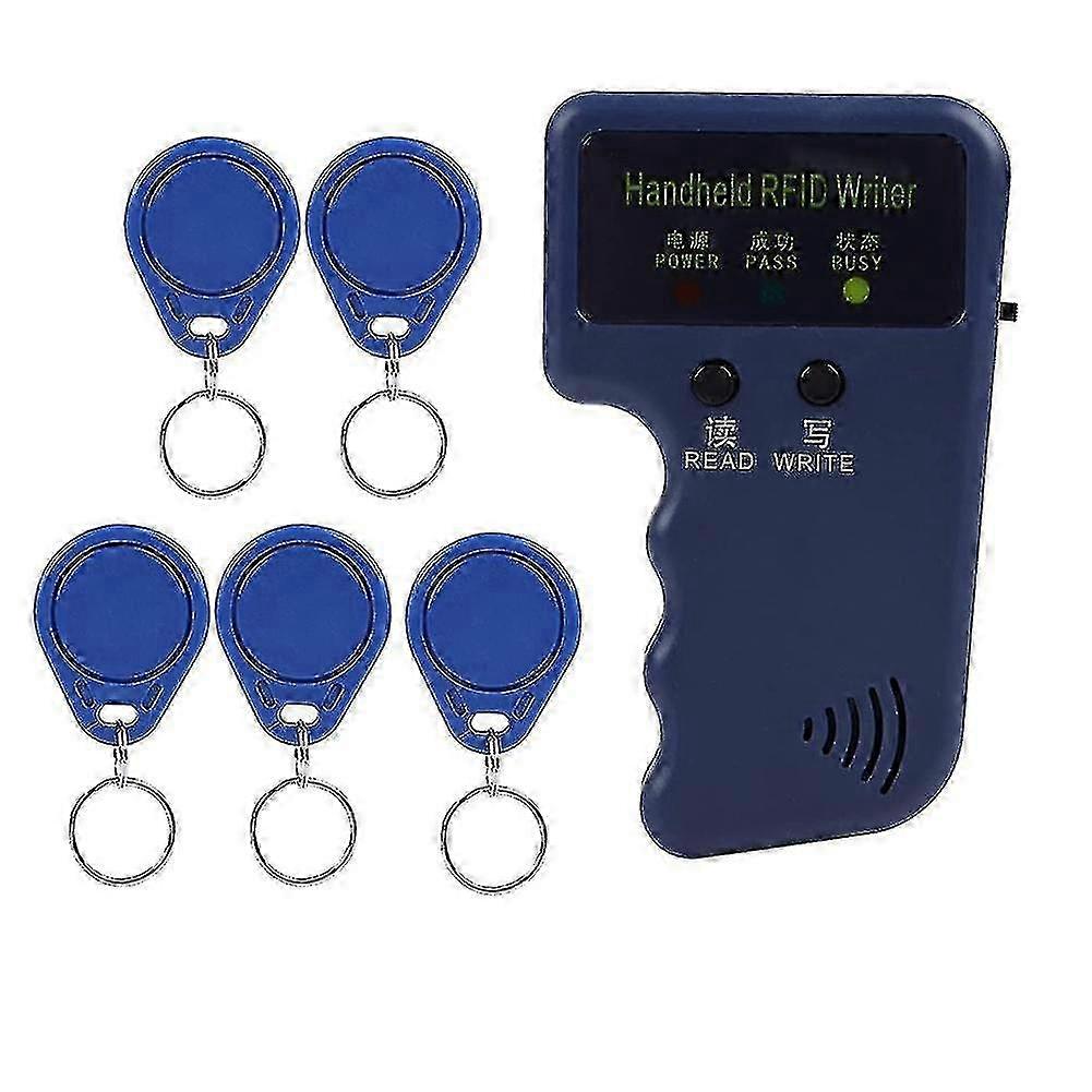 Handheld 125khz Rfid Id Card Writer Reader For Access Control With 5 Labels Supports Em4100/em410x-AO 26s