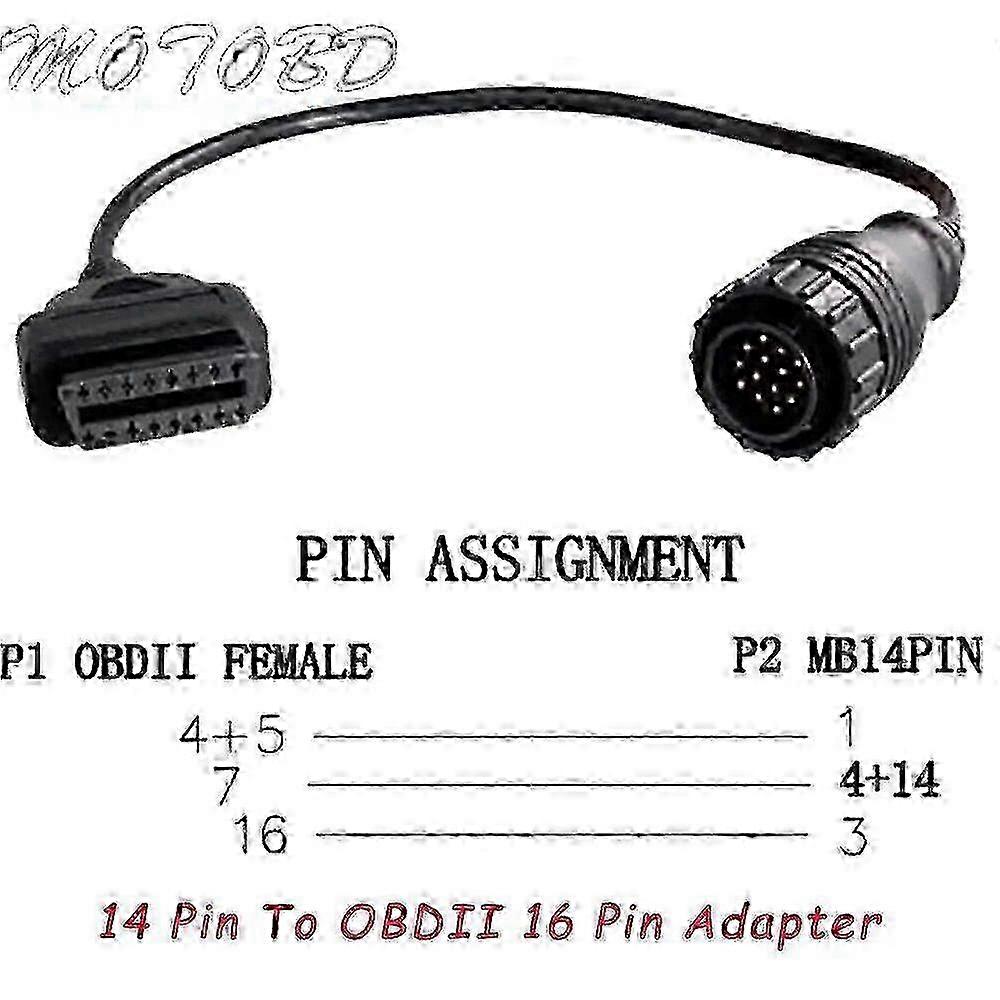 Sprinter 14 Pin auf 16 OBD2 Diagnosekabel Adapter ST1M047 Edition 0719