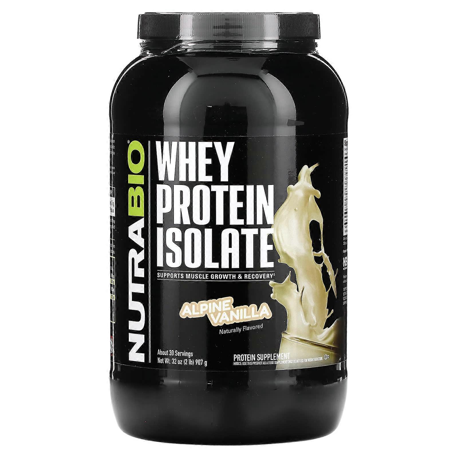 Whey Protein Isolate, Alpine Vanilla, 2 lb (907 g)