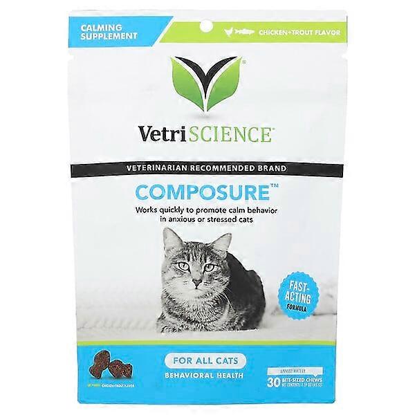 Vetriscience, Composureâ¢, For All Cats, Chicken + Trout, 30 Bite-Sized Chews, 1.59 oz (45 g)