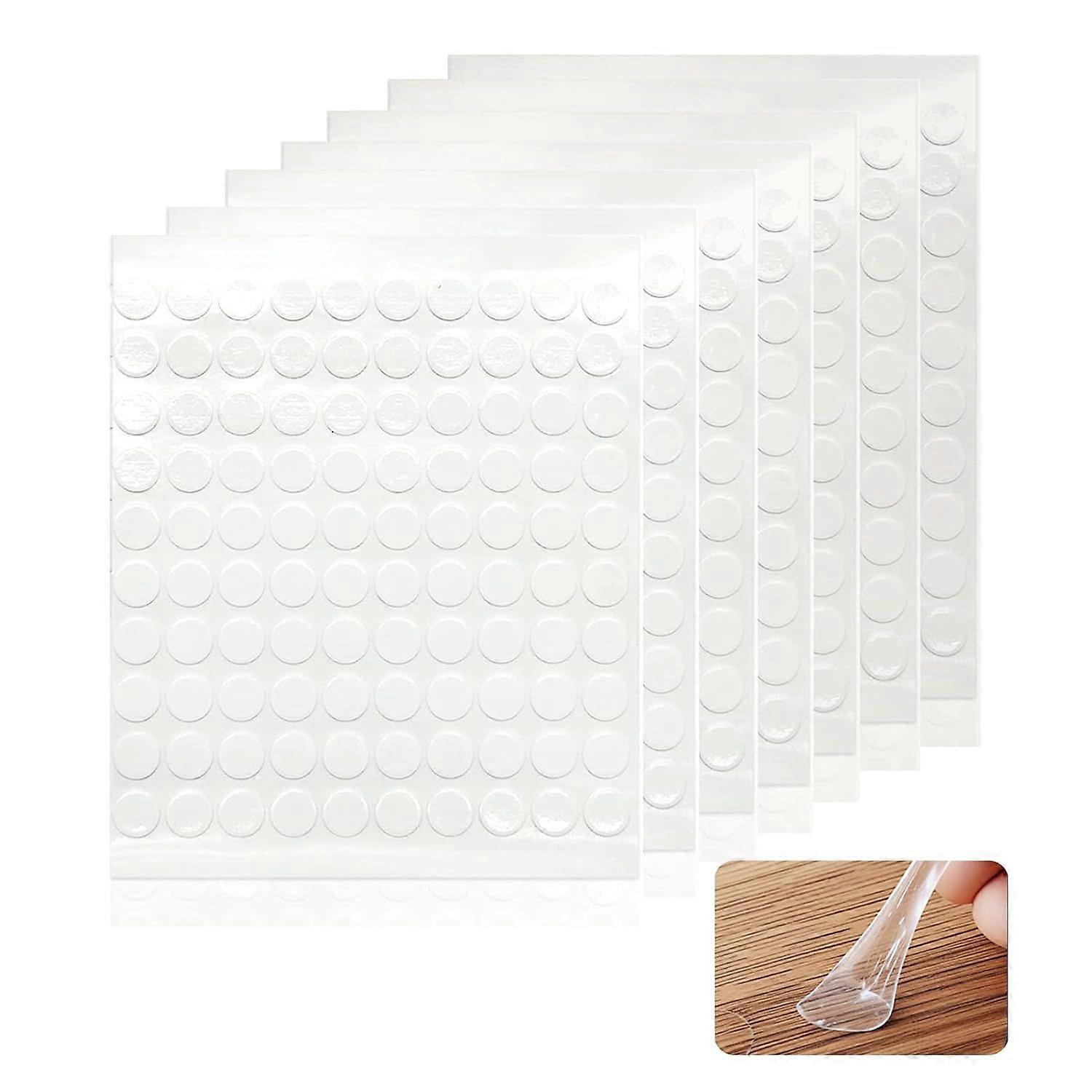 600Pcs Double-Sided Adhesive Tape Stickers Extra Strong Glu Dots Clear Sticky Tack Putty Permanent Adhesive Tape Discs Removable Round Putty No Trace 