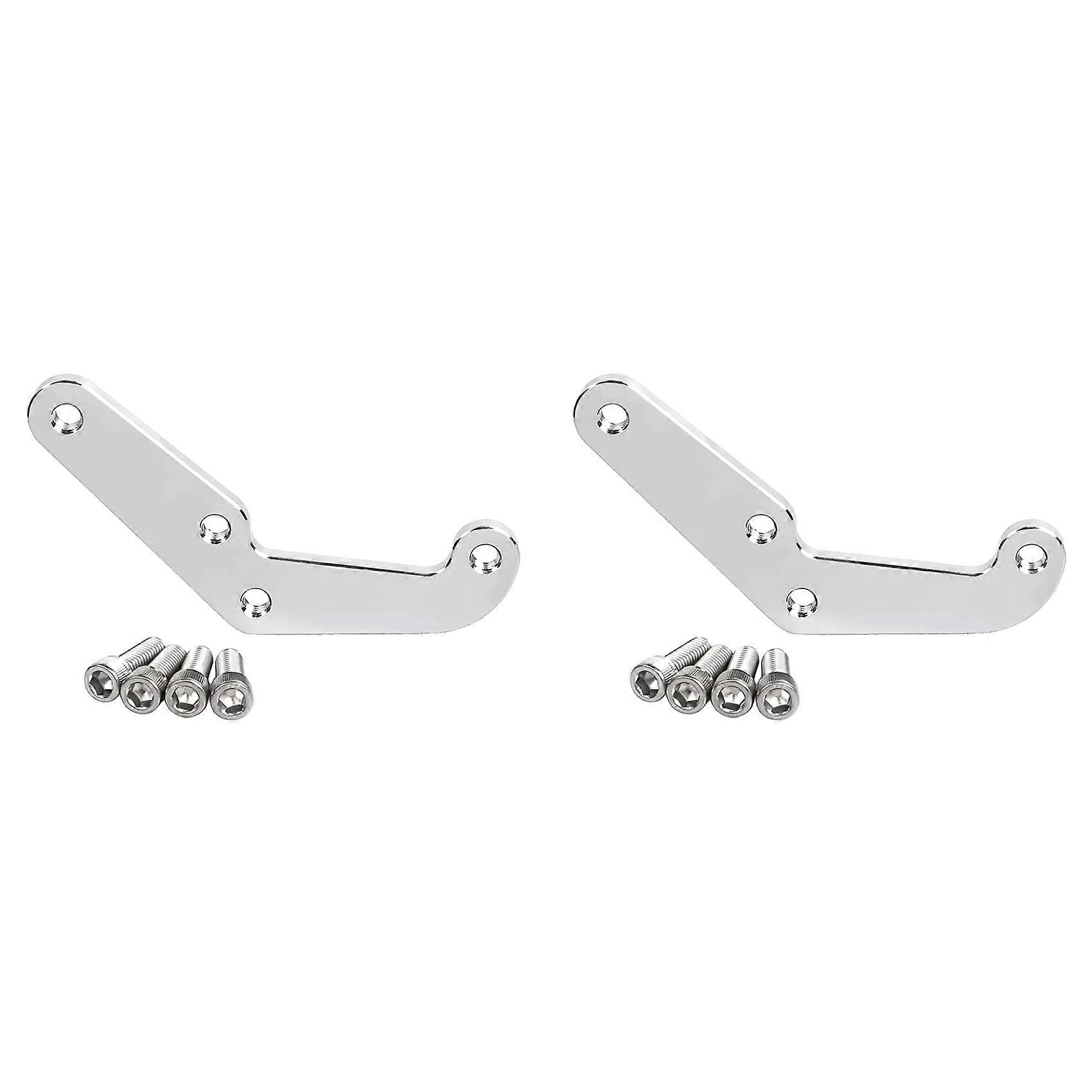 2X 4-Piston Front Brake Caliper Bracket Adapter for Harley 84-99 Touring Softail