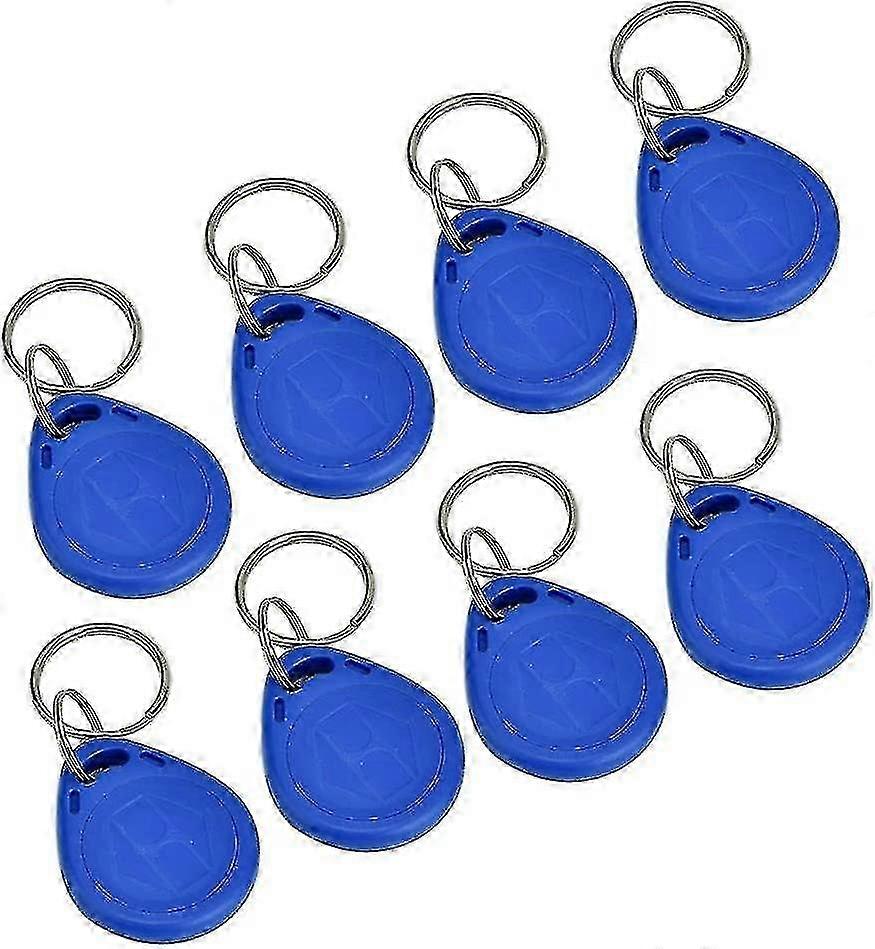 2025 8pcs New Rfid Proximity Id Card Key For Access Control, Rewritable Key Keyfobs Keychains For Door Access Control
