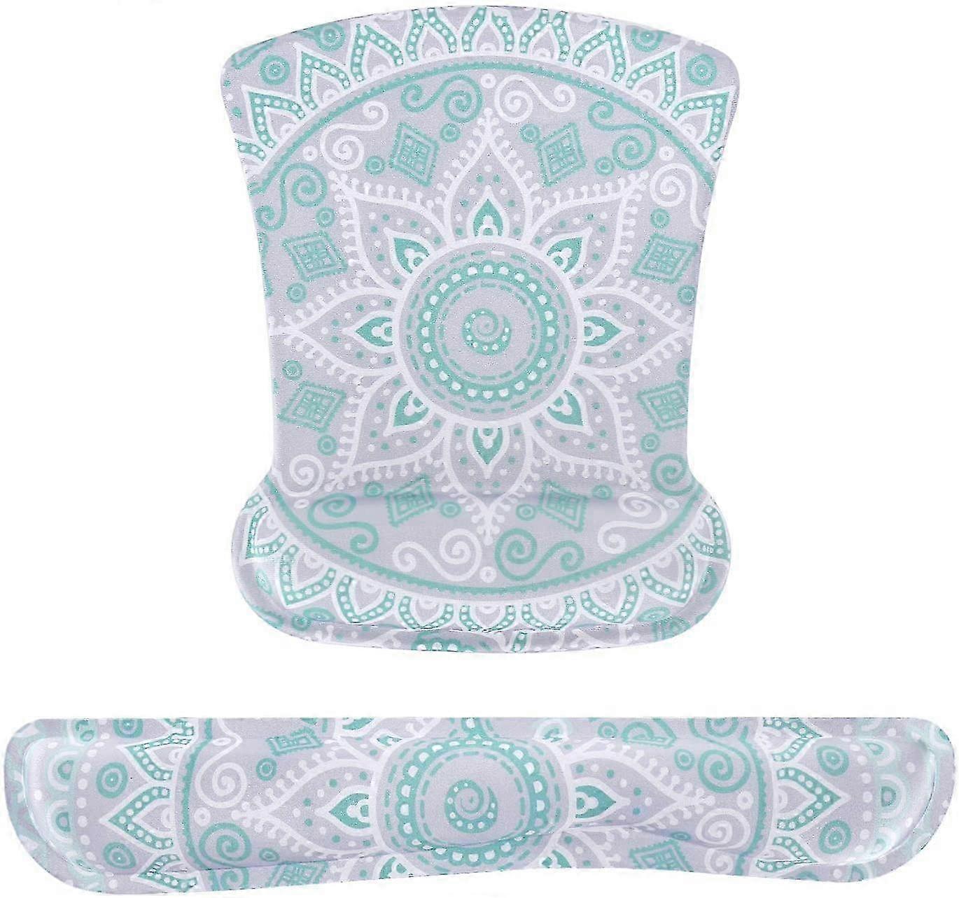 2025 Wrist Rest Support for Mouse Pad & Keyboard Set, Ergonomic Mousepad Non-Slip Rubber Base Home/Office Pain Relief & Easy Typing Cushion with Neopr