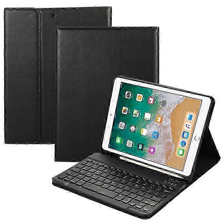 Capa de couro com teclado Bluetooth e compartimento para caneta para Air 1/2 e 9,7 polegadas (2017/2018)