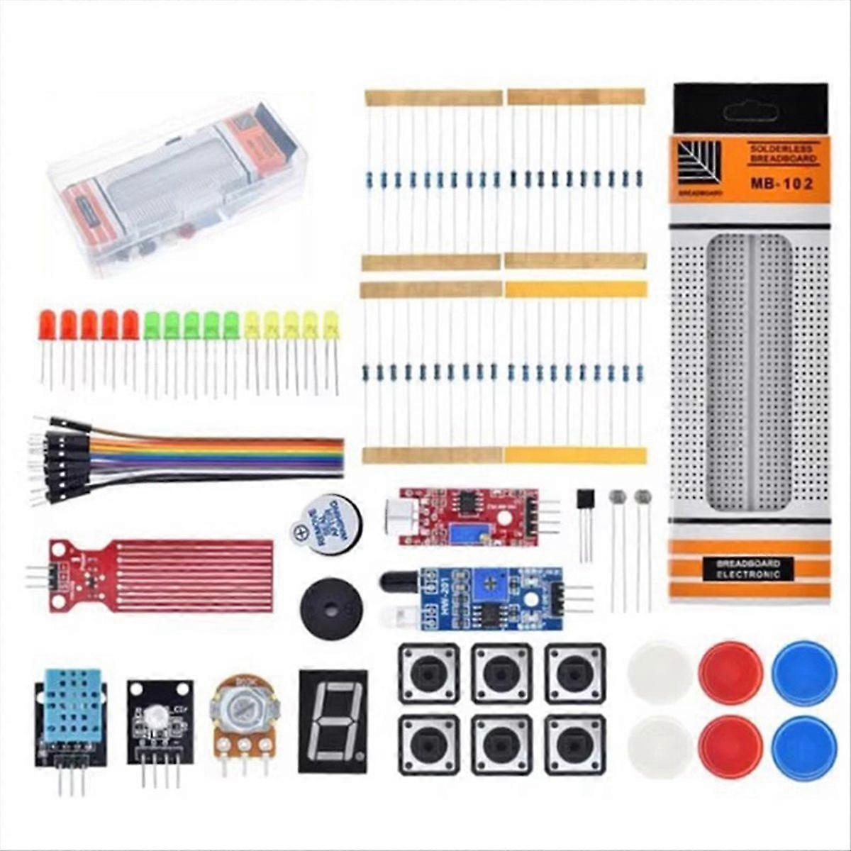 For UNO R3 Development Board Easy Learning Kit 830 Hole Breadboard,A
