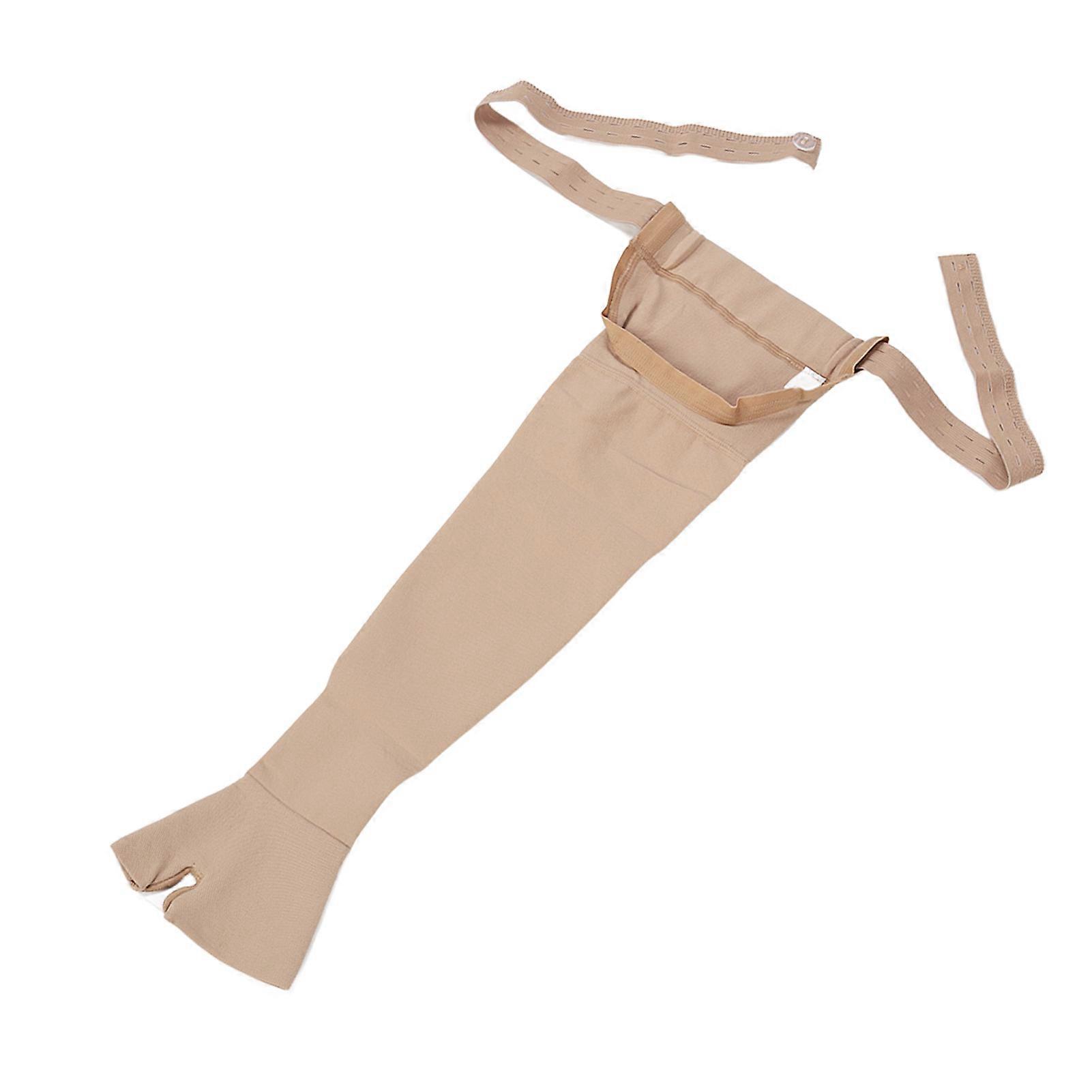 Lymphedema Arm Sleeve Soft Nylon High Elasticity Breathable Portable Post Mastectomy Arm Sleeve for Recovery Right Arm L