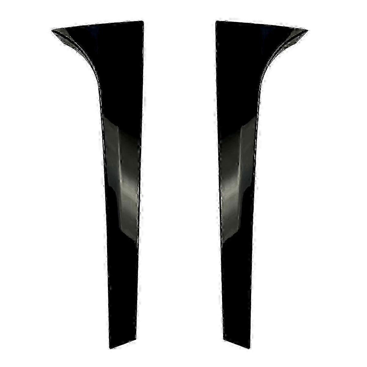 Pair Vertical Rear Window Side Spoiler Canard Splitter for Glossy Black Retrofit DS