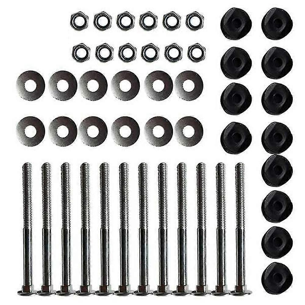 Trampoline replacement screws 24pcs, durable galvanized steel kit