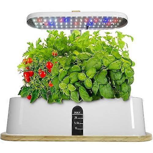 Hydroponics Growing System with LED Grow Light Height Adjustable 10 Pods for Home Gardening