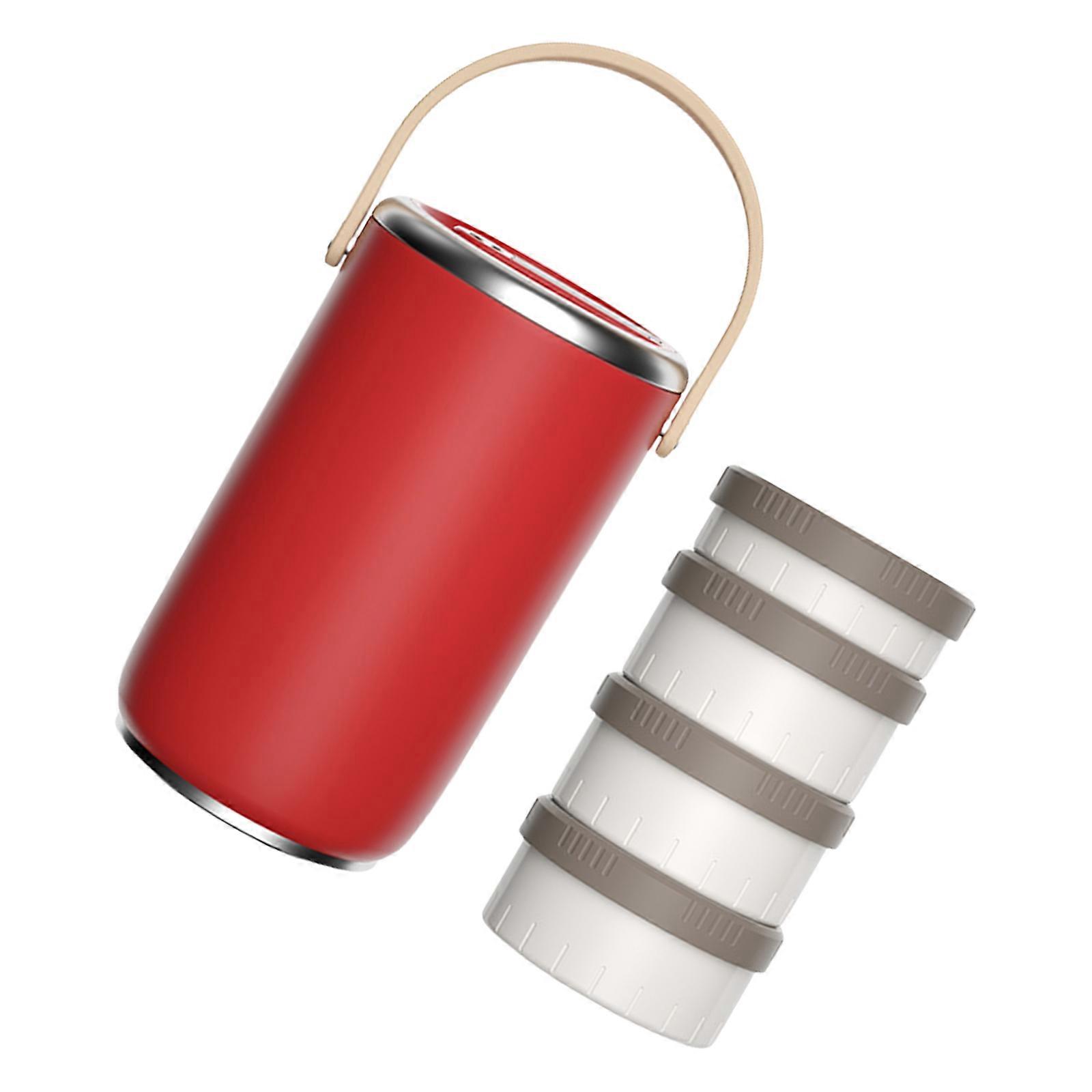 Stackable Lunch Jar with Handle Portable Leak Proof Bentos Box Stainless Steel Vacuums Insulated Food Container Multicolor